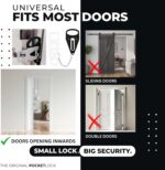 Portable Door Lock + Door Stop Alarm Set – Travel Safety Kit for Hotel Rooms, Home, Dorms & Apartments – PocketLock (Black, Lock + Alarm) - Image 6