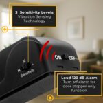 Portable Door Lock + Door Stop Alarm Set – Travel Safety Kit for Hotel Rooms, Home, Dorms & Apartments – PocketLock (Black, Lock + Alarm) - Image 7