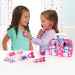 Disney Junior Minnie Mouse Bow-Care 8-piece Doctor Kit for Toddlers Ages 3-5, Lights and Sounds Stethescope, Officially Licensed, Pink, Preschool Pretend Play Kids, Ages 3 and Up - Image 3