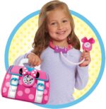 Disney Junior Minnie Mouse Bow-Care 8-piece Doctor Kit for Toddlers Ages 3-5, Lights and Sounds Stethescope, Officially Licensed, Pink, Preschool Pretend Play Kids, Ages 3 and Up - Image 6