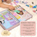 Story Magic Dress-Up Dolls Playset, Pretend Play Magnetic Case, Magnet Outfit and Accessory Pieces, Great for Travel or Playdates, Magnetic On The Go Activity Set for Ages 4, 5, 6, 7 , Pink - Image 5