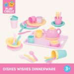 Battat – Play Circle – Dish Set – Plates, Cups, and Tea Party Toys – Kitchen toys for Toddlers – Pretend Play – 3+ Years(34 Pieces) - Image 8