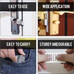 Portable Door Lock for Travel - Improved Travel Hotel Door Lock Apartment Security Device Door Jammer ozozo - Image 4
