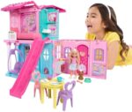 Barbie Chelsea Toy Dollhouse with 15+ Accessories, Pop-Up House Expands to 17+ x 13+ inches with 5 Play Areas & Slide, Includes Small Doll & Pet Dog - Image 5