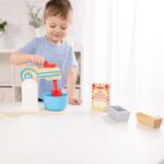 Melissa & Doug Make-a-Cake, 10-Piece Wooden Mixer Set with Play Food & Play Kitchen Accessories, Preschool Toys for Girls & Boys Ages 3+ - FSC Certified - Image 6