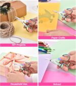 Folding Travel Scissors Safety, Small TSA-Compliant and Portable with Case, Pocket Foldable Stainless Steel Retractable Cutters, Mini Craft Scissors for Home, Outdoor and Office Use - Image 6