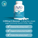 AZO D Mannose Urinary Tract Health, Cleanse, Flush & Protect The Urinary Tract, No.1 Pharmacist Recommended Brand, Clinical Strength, Non-GMO, 120 Count - Image 4