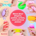 12 Pack Slow Rising Stress Cube, Dough Stress Balls Squishy Fidget Toys for Anxiety Relief, Soft Fidget Cube, Pull Stretch Squishy Toys for Classroom Prize, Party Favors for Kids Adults - Image 4