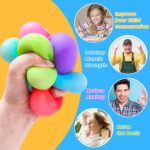 12 Pack Slow Rising Stress Cube, Dough Stress Balls Squishy Fidget Toys for Anxiety Relief, Soft Fidget Cube, Pull Stretch Squishy Toys for Classroom Prize, Party Favors for Kids Adults - Image 7