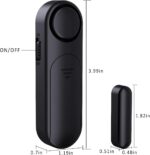 Window and Door Alarm When Opened (2 Pack) for Kids Safety/Home Security, Wireless Opening Sensor Alarms for Sliding Glass Door, 120dB Burglar Alert, Ideal for Business,Garage,Apartment, Black - Image 3