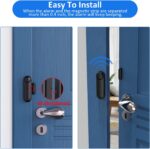 Window and Door Alarm When Opened (2 Pack) for Kids Safety/Home Security, Wireless Opening Sensor Alarms for Sliding Glass Door, 120dB Burglar Alert, Ideal for Business,Garage,Apartment, Black - Image 6