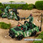 JOYIN 10-in-1 Military Helicopter Toys Set with Light, Sound, Trucks, Boat, Bike, Army Men, Weapons - Christmas Birthday Party Gifts for Kids - Image 5
