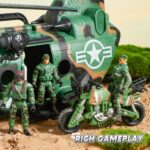 JOYIN 10-in-1 Military Helicopter Toys Set with Light, Sound, Trucks, Boat, Bike, Army Men, Weapons - Christmas Birthday Party Gifts for Kids - Image 7