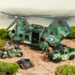 JOYIN 10-in-1 Military Helicopter Toys Set with Light, Sound, Trucks, Boat, Bike, Army Men, Weapons - Christmas Birthday Party Gifts for Kids - Image 8