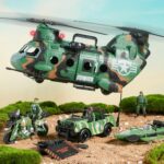 JOYIN 10-in-1 Military Helicopter Toys Set with Light, Sound, Trucks, Boat, Bike, Army Men, Weapons - Christmas Birthday Party Gifts for Kids - Image 9