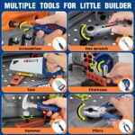 Kids Tool Bench Set with Electric Drill and Realistic Tools, Construction Workbench Playset Toy for Toddler 3-5, Easy Set up, Kids Boy Toys, Birthday Gifts for Boys Age 3 4 5 Year Old - Image 4