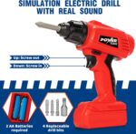 Kids Tool Bench Set with Electric Drill and Realistic Tools, Construction Workbench Playset Toy for Toddler 3-5, Easy Set up, Kids Boy Toys, Birthday Gifts for Boys Age 3 4 5 Year Old - Image 5