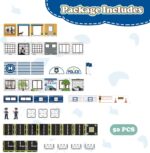 Magnetic Tiles, 50PCS Police Station Theme Building Blocks Set, Magnet Building Blocks and STEM Preschool Toys for Toddlers Kids Ages 3-5 5-7 8-10 - Image 8