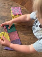 CreateOn Crayola Magnetic Tiles, Building Set for Kids, Magnetic Building Toys for Kids, STEM Travel, Gift for Boys and Girls Ages 3+, 14-Piece Set (Pastel) - Image 4