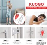 Portable Door Lock-2 Pack Solid Heavy Duty Extra Lock for Additional Privacy and Safety in Hotel,Apartment,and Prevent Unauthorized Entry in Traveling, AirBNB, Apartment and College - Image 5