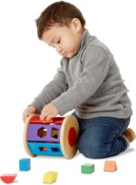 Melissa & Doug Match and Roll Shape Sorter - Classic Wooden Toy - Image 4