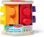 Melissa & Doug Match and Roll Shape Sorter - Classic Wooden Toy - Image 7