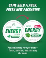 GRINDS Energy Pouches - Natural Caffeine Pouches - Contains B-Vitamins, Sugar-Free, & 0 Calories - 80mg of Caffeine in Each Pouch - Wintergreen - 6 Pack, 15 Pouches Per Can - Image 3