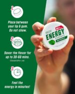 GRINDS Energy Pouches - Natural Caffeine Pouches - Contains B-Vitamins, Sugar-Free, & 0 Calories - 80mg of Caffeine in Each Pouch - Wintergreen - 6 Pack, 15 Pouches Per Can - Image 4