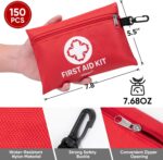 PTEROMY 150 Piece Mini First Aid Kit, Portable Small Emergency Kits Compact 1st Aid Kit for Car, Travel, Home, Camping, Outdoor, Hiking - Image 5