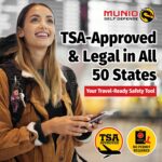 MUNIO Self Defense Keychain – Stylish, Portable Safety Tool for Women & Men – Non-Lethal, TSA Approved, Made in USA - Image 5