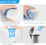 DIBBATU Disposable Urine Bag, 12/24 PCS Pee Bags for Travel for Women/Men, 800ML Emergency Portable Urinal Bag and Vomit Bags, Unisex Urinal Bag for Camping, Traffic Jams, Pregnant, Patient - Image 7