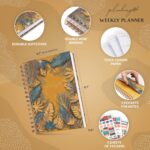 PLANBERRY Weekly Planner – Undated Life Organizer & Budget Planner – Time Management, Goal Setting, To-Do List, Work-Life Balance & Habit Tracker – 6.1″ x 8.1″ (Golden Jungle) - Image 3