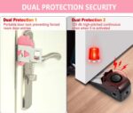 MBBEST Hotel Door Lock & Door Stop Alarm,Dual Protection Security Devices Pocket Door Stopper Self Defensey Tools for Hotel Travel Home Apartment House, Pink/Pink - Image 4