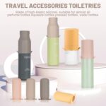 Bottle Covers for Travel, Leak Proofing, Travel Size Container Silicone toiletry sleeves, Leak Locks Travel Accessories for Shampoo Wash Body Bottles and other beauty and personal care(8pcs) - Image 3