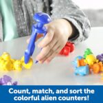 Learning Resources Grab & Sort Fine Motor Alien Counters - 37 Pieces, Ages 3+ Toddler Learning Toys, Math Counters for Kids, STEM Toys for Kids, Preschool Must Haves, Math Manipulatives - Image 3