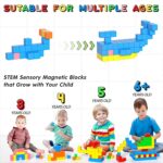 42PCS Magnetic Blocks, Gifts for 3 4 5 6 Year Old, Magnet Building Blocks for Toddlers, Girls & Boys, Sensory - Montessori - Autism - Magnetic Toys for Kids Ages 3-5 4-8 - Image 4