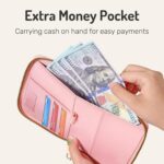 Forvencer Passport Holder Cover with Safe Zipper Closure, Premium Passport Wallet for Travel, Cute RFID Blocking Card Case, Waterproof Travel Accessories for Women, Hot Pink - Image 4