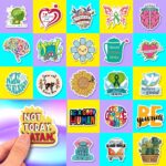 Y-times 300PCS Mental Health Awareness Stickers, Multicolor Vinyl Waterproof for Water Bottle Laptop, Modern Contemporary Style, Stickers - Image 3