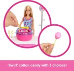 Barbie Mysteries: Beach Detectives Malibu” Doll & Cotton Candy Game Booth Playset with 20 Accessories Including Prizes - Image 4