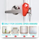 Portable Door Lock for Travel Essential: 2Pack Upgraded Hotel Home Security Safety Locks from Inside Apartment Traveling Front Door Room Security Devices Travel Gifts for Travelers Women - Image 6