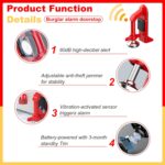 Portable Alarm Door Stopper - 80dB Anti-Theft Security Alarm Door Stoppers for Bottom of Door, Adjustable and Easy to Install for Home, Office, and Travel, Door Security Devices (Red) - Image 5