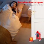 Portable Alarm Door Stopper - 80dB Anti-Theft Security Alarm Door Stoppers for Bottom of Door, Adjustable and Easy to Install for Home, Office, and Travel, Door Security Devices (Red) - Image 7