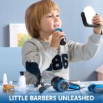 JOYIN Barber Shop Pretend Role Play Toy, 23 Pcs Kids Shaving Kit for Boys, Haircut Kit for Boys 3+ Year Old Birthday Gift, Upgraded Toddler Role Play Set with Storage Box - Image 3