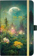 2026-2028 Pocket Planner/Calendar - 3 Year Monthly Planner 2026-2028, Jan 2026 - Dec 2028(36 Months), 6.2" x 4", Monthly Planners, Pocket Calendar with Inner Pockets, Pen Holder & Elastic Closure - Dreaming Moon - Image 2