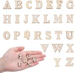 208 Pcs Small Wooden Letters, 0.6 Inch Wooden Letters for Crafts, Woodens Alphabet Letter for DIY Painting Arts Home Decorations Kids Spelling - Image 2