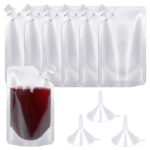 24 Pcs Plastic Flasks, 8 Oz Concealable and Reusable Drink Pouches, Leak-Proof Food Grade Plastic for Travel - Image 2