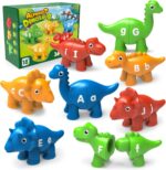 26PCS Dinosaur Alphabet Learning Toys for 18M+, Montessori Educational Toys for 3 4 5 Year Old, Toddlers Preschool Activities Fine Motor Toys for Boys, Double Sided ABC Matching Game - Image 2
