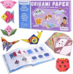 308 Sheets Origami Paper Kit for Kids Ages 5-8 8-12 with Guiding Book DIY Art and Crafts Supplies Kits for Girls and Boys Square Easy Fold Paper Travel Activities Birthday Christmas Gifts - Image 2