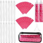 39 Pcs Secret Tampon Flasks Set for Women Includes 12 Reusable Plastic Flasks for Girls, 24 Self Adhesive Wrappers, 1 funnel,1 Clear Box, Flasks for Cruise Event, Concert, Outdoor Sports - Image 2