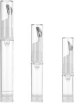 3Pcs Eye Cream Applicator Airless Pump Bottles Mini Dispensers with Metal Massage Tip Head 5/10/15ml Travel Size Foundation Bottles Lip Gloss Balm Moisturizer Bottle with Metal Applicator - Image 2